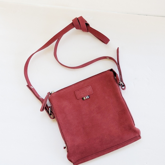 Ecco Handbags - Ecco Nubuck Leather Small Crossbody Bag